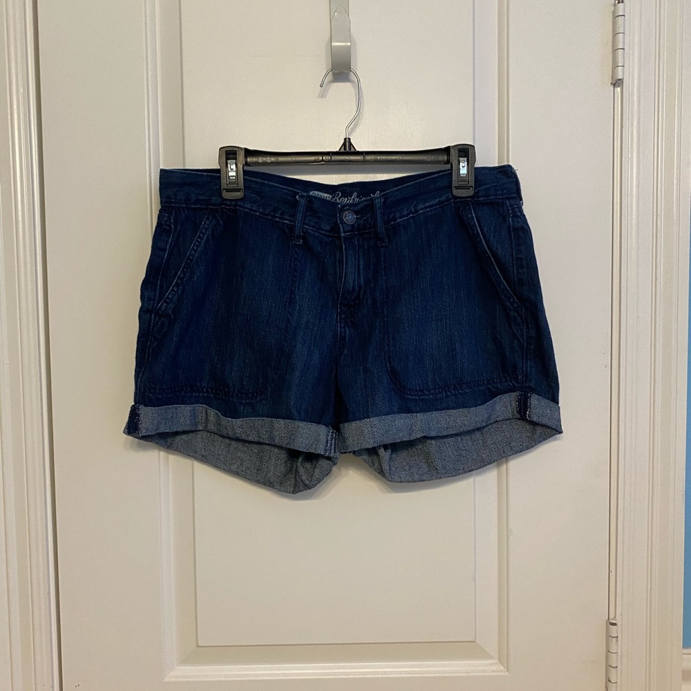 Old Navy Boyfriend Shorts Cuffed and Dark Washed